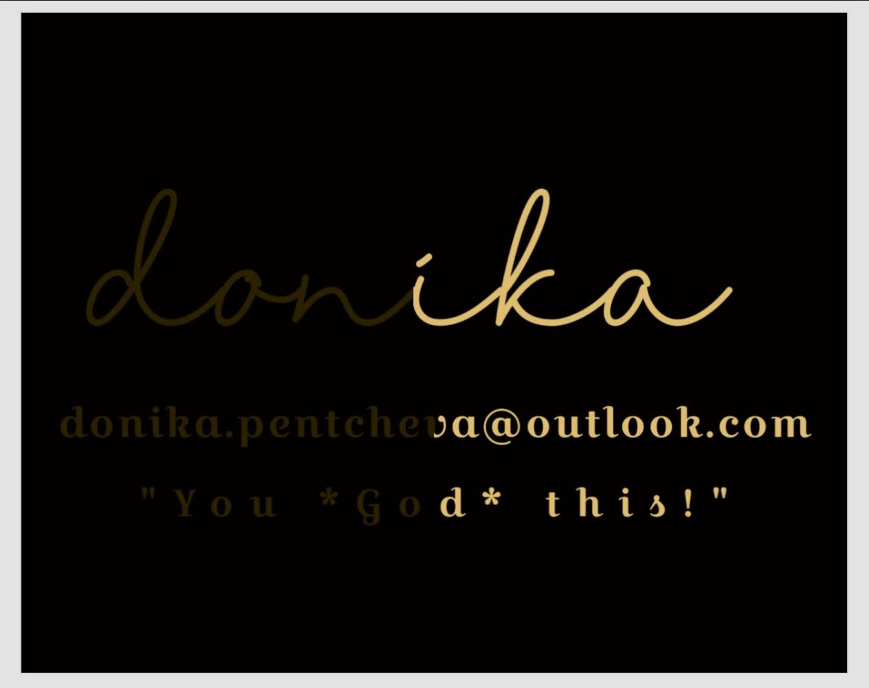 Donika — donika.pentcheva@outlook.com